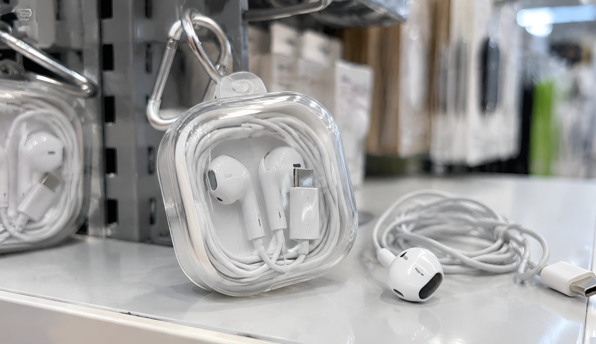 3COINS、充電不要のUSB Type-C有線イヤホン880円