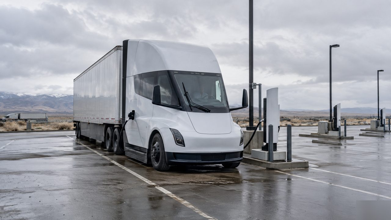 Tesla 500英里Semi电动卡车登场,充电仍是最大短板