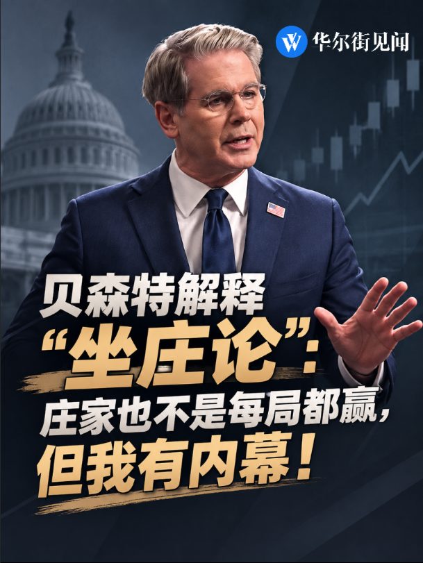 庄家不是每局都赢：贝森特澄清“坐庄论”真意是信息优势