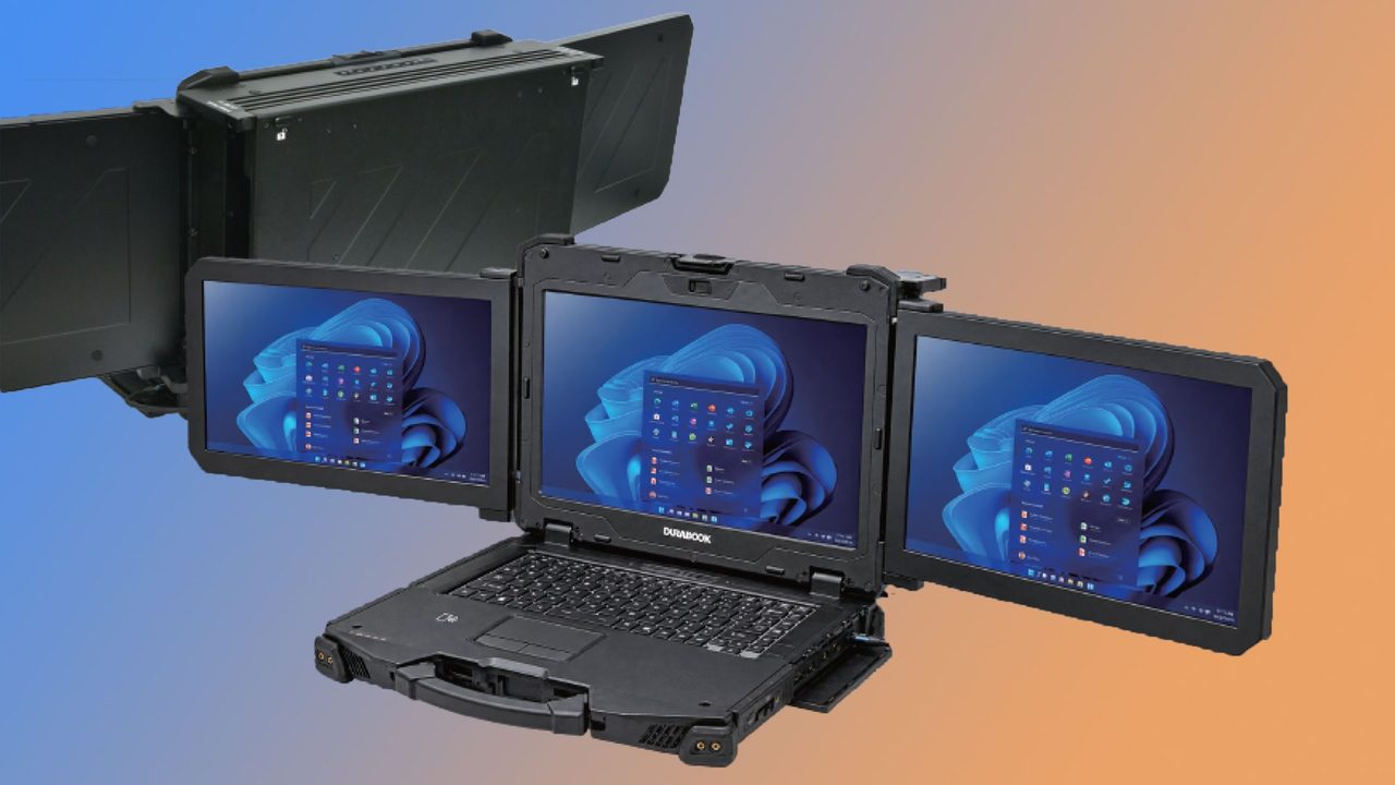 三块屏与RTX 5000 Ada塞进9.8公斤:Durabook Z14I-DX3加固移动工作站亮相