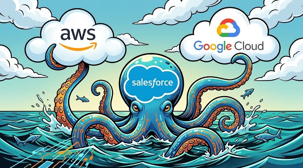Salesforce深化与AWS、Google Cloud集成,为企业AI智能体打通数据通路