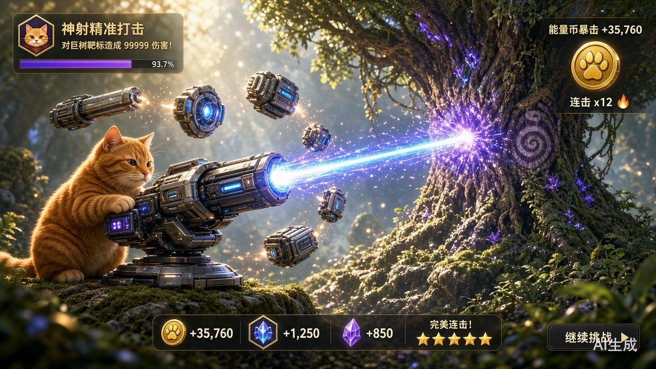 TREEPLLA猫咪持枪放置游戏日流水破10万美元