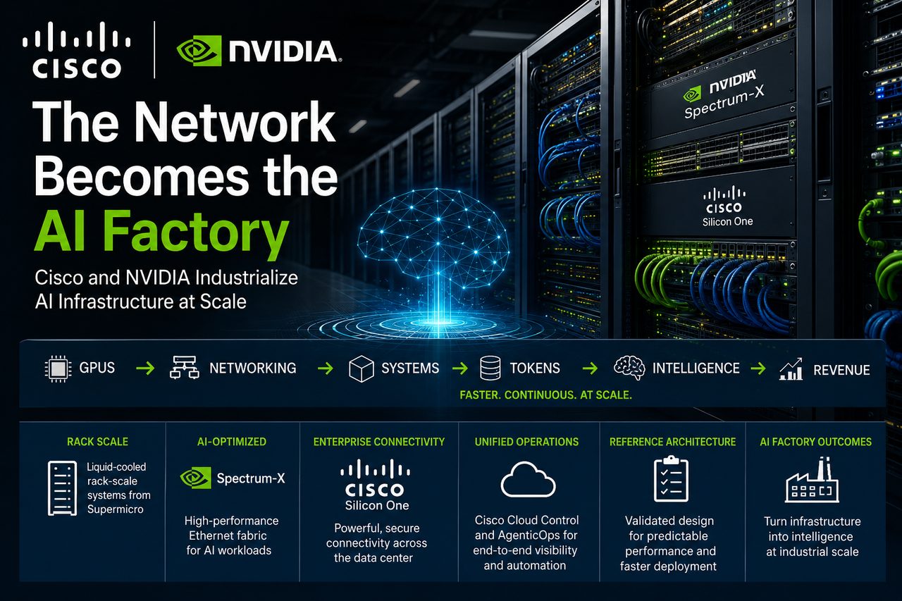 网络即计算机:Cisco与Nvidia联手押注"AI工厂"机架级系统